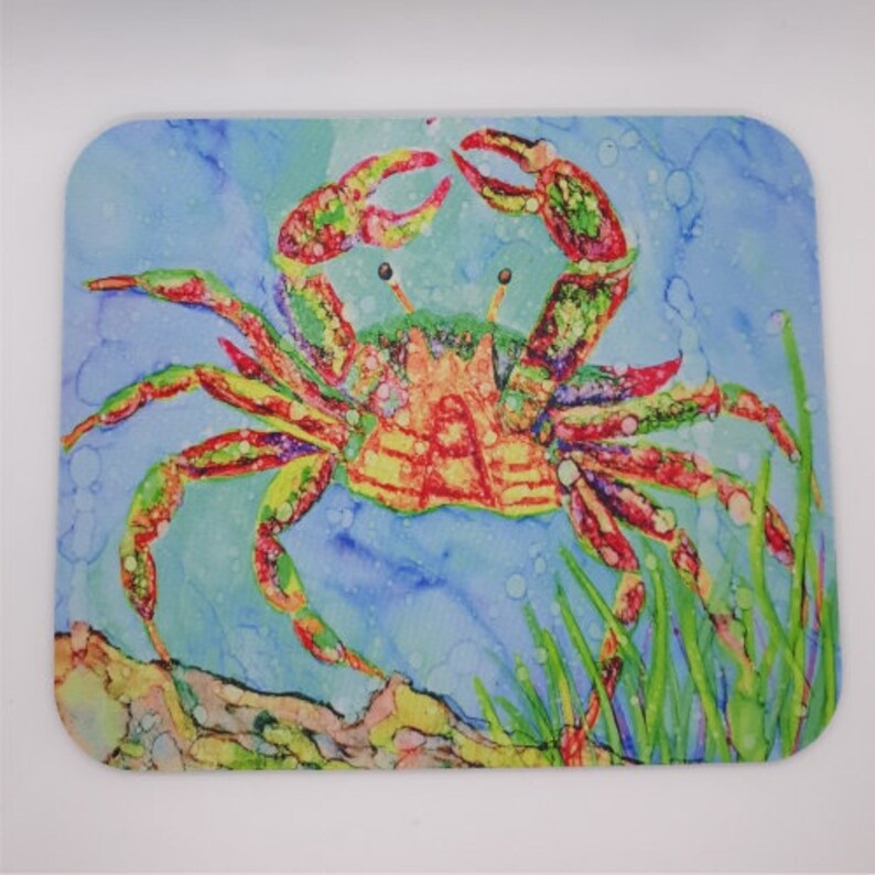 Whimsical Crab Coaster and Mousepad