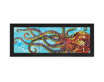 Octopus Framed Tile Mural