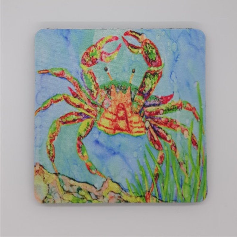 Whimsical Crab Coaster and Mousepad