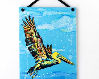 Flying Pelican Ceramic Tile
