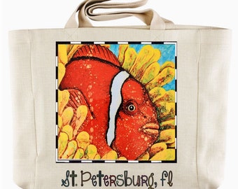 Clown Fish Personalized Tote Bag