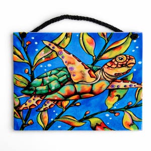 Sea Turtle's Garden Ceramic Tile