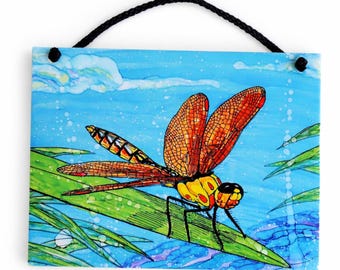 Azulejo de cerámica de libélula Sky Dancer