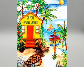 Personalized Beach Cottage Ceramic Tile - P105  FREE SHIPPING