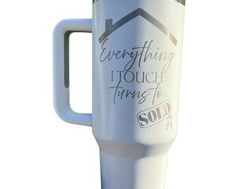 Personalisierter Becher, Realtor Tumbler, Personalisierter Becher, Realtor Tumbler, Realtor Becher, Realtor Tumbler Geschenk, Abschlussgeschenk, Immo Glas