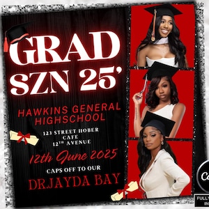 Graduate Flyer, Graduation Party Flyer, Graduation Invitation, College Decision, Class of 2025 Flyer, Senior Grad Announce, Canva Editable