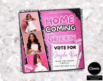 Volante de la Reina del Baile, Volante del Baile, volante de la campaña del baile, Vota por el Baile, Volante HOCO, Volante Vota por mí, Volante rosa del Baile