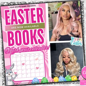 Easter Booking Flyer DIY Template, April Flyer, DIY Canva Template for Makeup, Hair, Lashes, Nails, April Booking Flyer,Spring Flyer