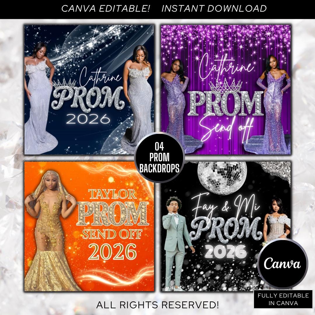 Prom Backdrop Bundle Digital, Prom Send off Flyer,diy Prom Flyer,prom ...