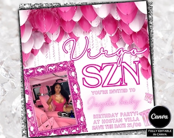 Virgo Birthday Flyer, Virgo Season Birthday Flyer, Virgo Birthday Party Invitation Flyer, Virgo Bash Flyer, Birthday Event Celebration Flyer