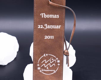 Brown Bookmark | Personalized Bookmark | Book Lover Gift | Gift for Friends | Engraved Bookmark