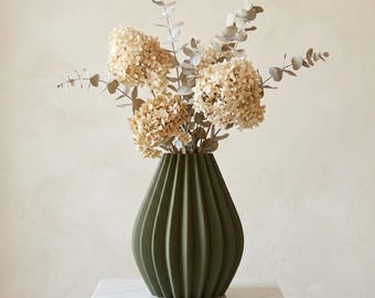 3D Printed Vase Norvika Scandinavian Design – Dried Flower Vase Boho – Living Room Decor Gift