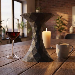3D-printad vas Novara Futuristic – vas med torkade blommor Pampasgräs – vardagsrumsinredning för kontor bild 15