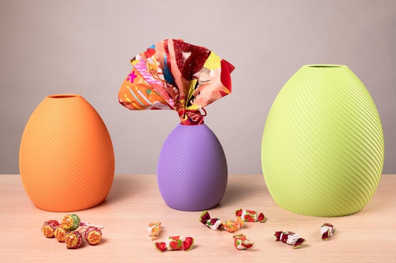 Deko-Vase Bonbon Bonessa in Zitronen-Gelb · Bauchige Candy-Form in weicher Pastell-Matte, Bambu PLA Matte · Handgefertigt München · Made in Germany · MyDesignStyle.