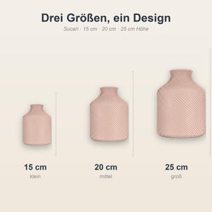 Bonbon Sucari Vase in 3 Größen: 15 cm, 20 cm, 25 cm · Bambu PLA Matte · Handgefertigt in München · Made in Germany · MyDesignStyle.