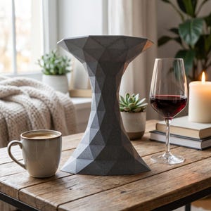 3D-printad vas Novara Futuristic – vas med torkade blommor Pampasgräs – vardagsrumsinredning för kontor bild 10