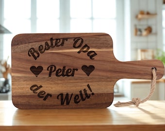 Cutting board | Acacia wood cutting board | Engraved cutting board | Engraved wooden cutting board | Cutting board for Grandpa | Best Grandpa gift
