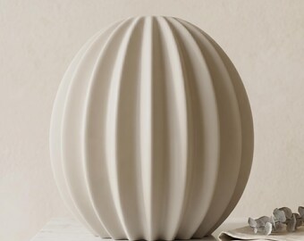 Vaso scandinavo Rena per fiori secchi - vaso di design stampato in 3D, decorazione boho per soggiorno, vaso in erba della pampa