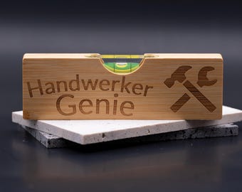 Spirit level | Gift for Dad | Gift idea for men | Laser-engraved gift | Father's Day gift | Housewarming gift