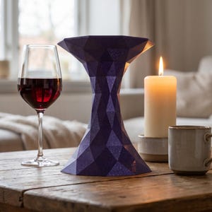 3D-printad vas Novara Futuristic – vas med torkade blommor Pampasgräs – vardagsrumsinredning för kontor bild 7