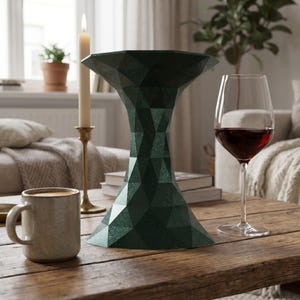 3D-printad vas Novara Futuristic – vas med torkade blommor Pampasgräs – vardagsrumsinredning för kontor bild 11