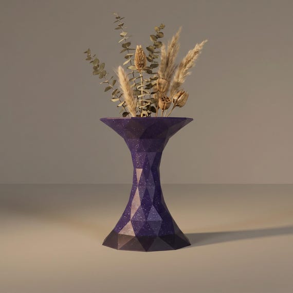 3D Druck Vase Novara Futuristisch – Trockenblumenvase Pampasgras – Wohnzimmer Deko Büro