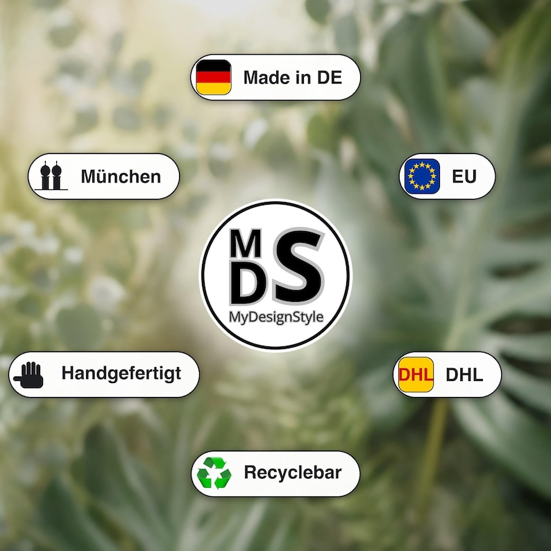 MyDesignStyle MDS Qualität: Made in DE · EU-Produktion · DHL Versand · Recyclebar · Handgefertigt München · Industriell Urbanica Vase.