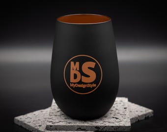 Tealight holder | Modern tealight holder | Custom text engraving | Personalized gift | Glass tealight holder | Individual decoration