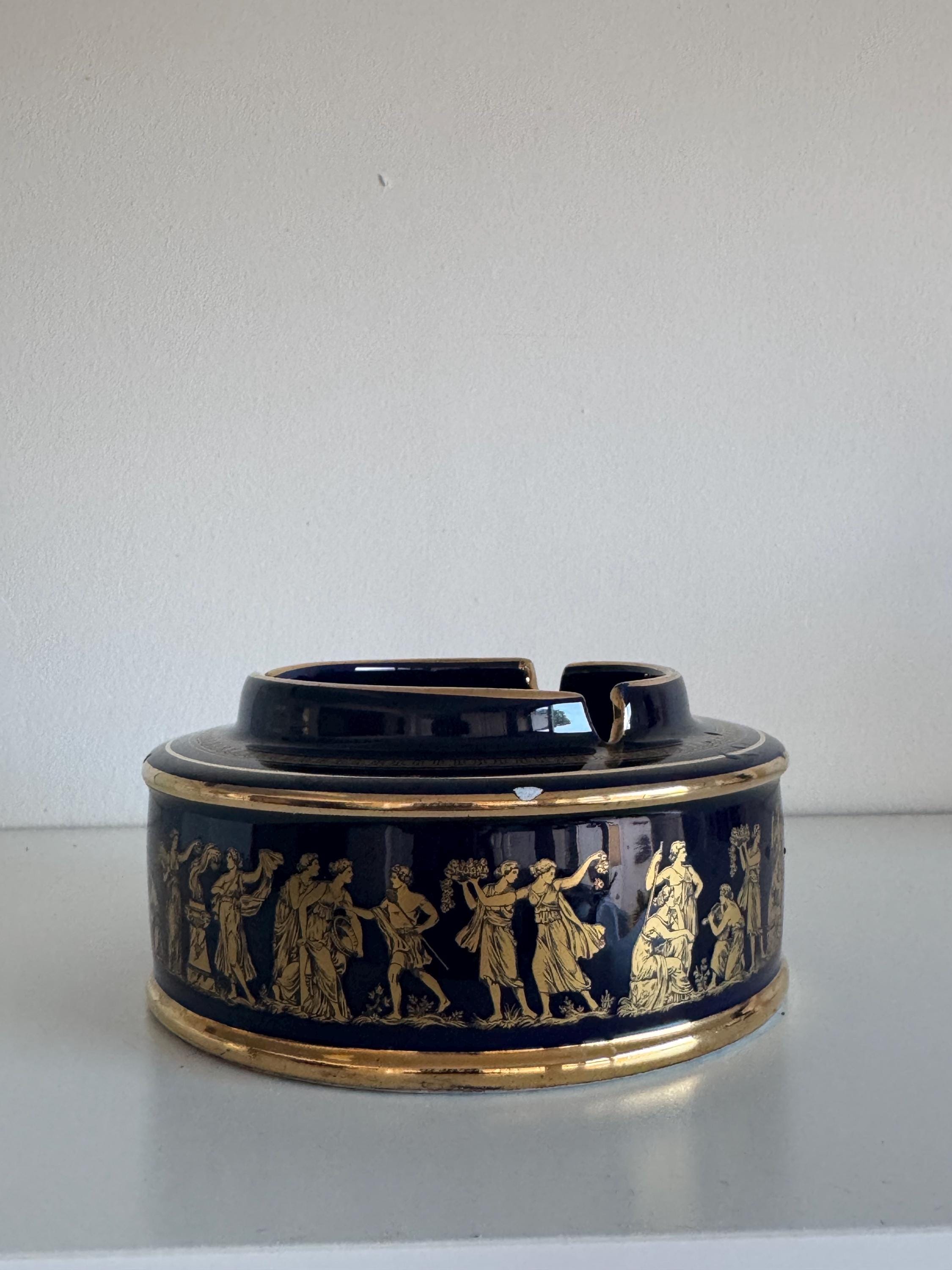 ギリシャ　24金　小物入れ/灰皿 ギリシャ 24金 小物入れ/灰皿 ギリシャ神話灰皿、小物入れ〔24金