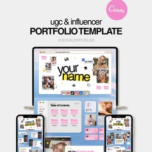 UGC-portfölj Canva-mall, webbplats och mediakit, UGC (direktnedladdning) bild 1