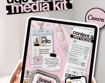 Editable UGC Creator Media Kit Template: Canva Rate Card (Digital Download)