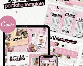 UGC-portfölj Canva-mall, webbplats och mediakit, UGC (direktnedladdning)