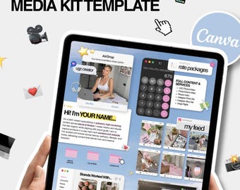 Redigerbar mall för UGC-skapare för mediapaket: Canva-prislista (digital nedladdning)