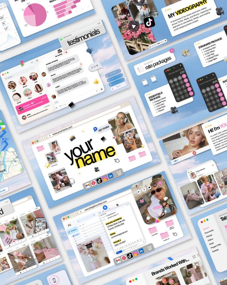 UGC-portfölj Canva-mall, webbplats och mediakit, UGC (direktnedladdning) bild 2