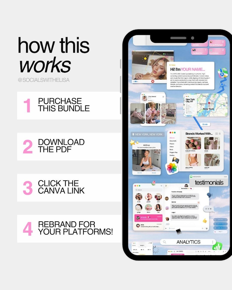 UGC-portfölj Canva-mall, webbplats och mediakit, UGC (direktnedladdning) bild 3