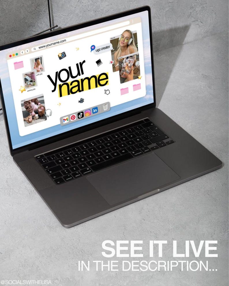 UGC-portfölj Canva-mall, webbplats och mediakit, UGC (direktnedladdning) bild 7