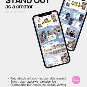 UGC-portfölj Canva-mall, webbplats och mediakit, UGC (direktnedladdning) bild 5