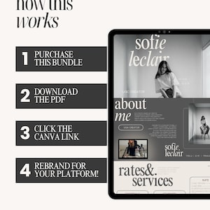 UGC Portfolio Canva Template: Website & Media Kit (Instant Download) image 3