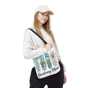 Garden Tote bag, Mom Tote Bag, Plant Lover Gift, Floral Print Handbag, Botanical Shoulder Bag, Shopping Tote, Garden tote bag, Cute tote bag