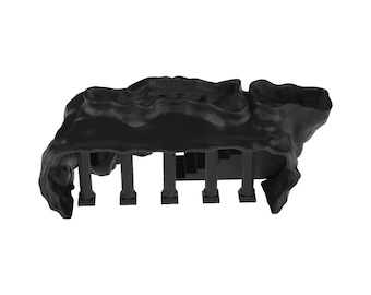 Cueva-túnel de acuario con aspecto de ruinas antiguas: escondite clásico bajo la grava para bettas, plecos y gambas.