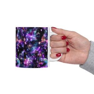 Holographic Galaxy Mug, Crystal Coffee Cup, Celestial Stars Cup, Galactic Metallic Gift for Her, Astrology Lover Mug,Space Starry Night Cup