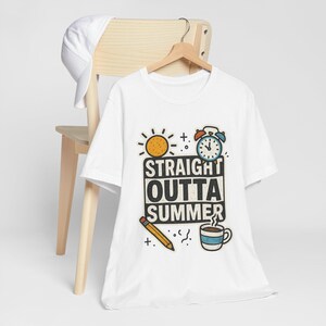 Straight Outta Summer Back to School Tee - Unisex Graphic T-Shirt