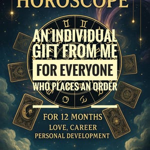 Lectura de Tarot Anual – Lectura de 12 meses sobre Amor, Carrera y Vida / Pronóstico Psíquico y Astrológico – El mismo día + Regalo