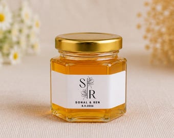 Honey Jar Wedding Favors - Custom Wedding Favors, Bridal Shower Favors, Baby Shower, Birthday Gifts Custom Chocolate, Jam & Nut Fillings