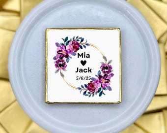 Custom Wedding Chocolate Favors, Wedding Favors For Guests, Engagement Favors, Personalized Chocolate, Luxury Chocolate, Company Event Gifts