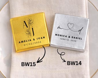 50 Pcs Luxury Wedding Chocolate, Customized Chocolate, Wedding Favors, Favors for Wedding, Engagement Chocolate, Wedding Gift, Event Gifts