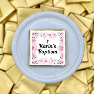 Baptism Chocolate, Custom Baptism Chocolate, Christening Chocolates Gift, Christian Favors, Personalized Baptism Gifts, Newborn Guest Favors