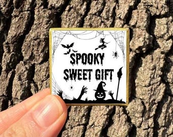 Spooky Sweet Gift Halloween Chocolates – Party Favors, Trick or Treat, Pumpkin, Bat, Witch, Spider, Easter Bulk Candy, Halloween Office Gift