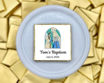 Baptism Chocolate, Custom Christening Chocolate, Baptism Chocolate Gift, Holy Communion Favors, Personalized Baptism Edible Gifts, Blessed