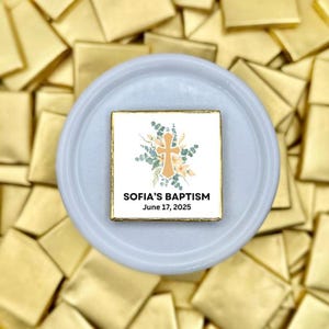 Baptism Chocolate, Custom Christening Chocolate, Baptism Chocolate Gift, Holy Communion Chocolate Favors, Personalized Baptism, Luxury Choco